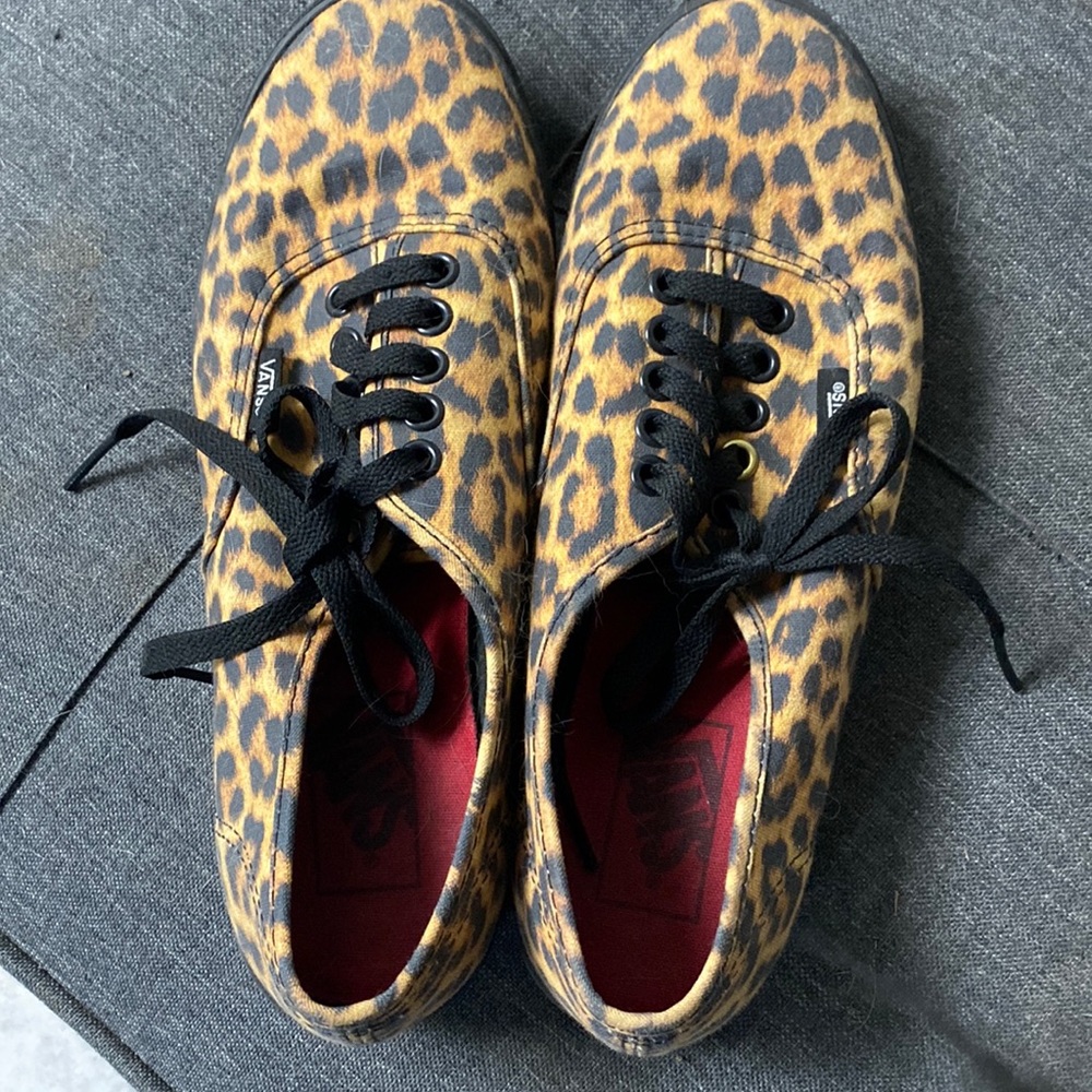 Leopard print vans